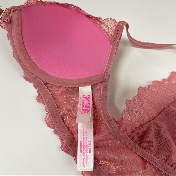 PINK Victorias Secret Bra 32B Date Pushup Padded - Picture 4 of 6